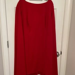 Adrianna Papell cape cocktail sheath dress